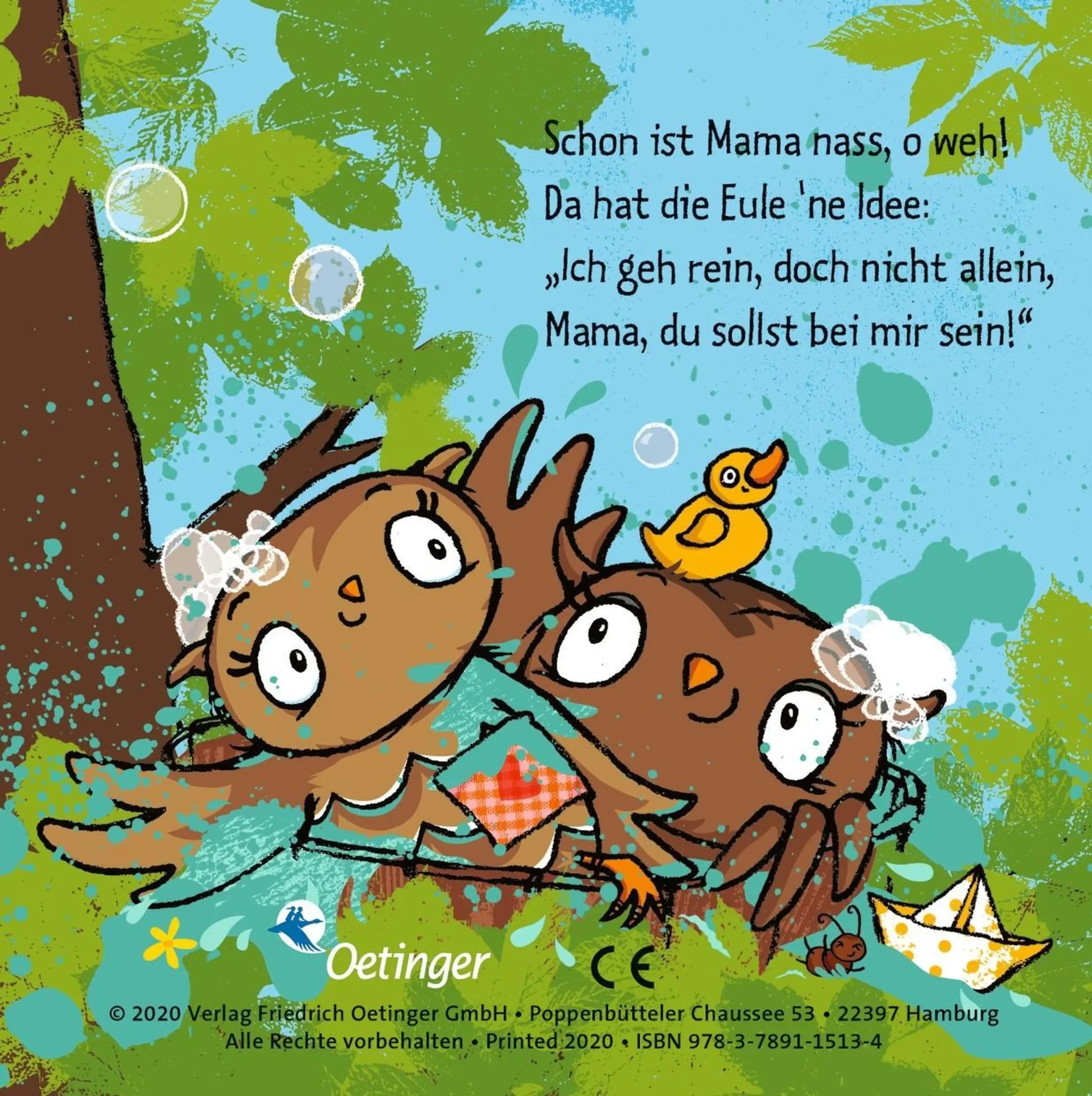 Die kleine Eule badet – Badebuch für Babys